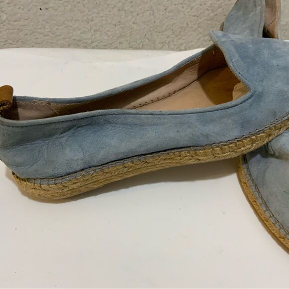 Gairno Spain ARCADIA Blue Leather Suede Slip On Espadrilles Flat Shoe Sz 41 - Picture 4 of 8